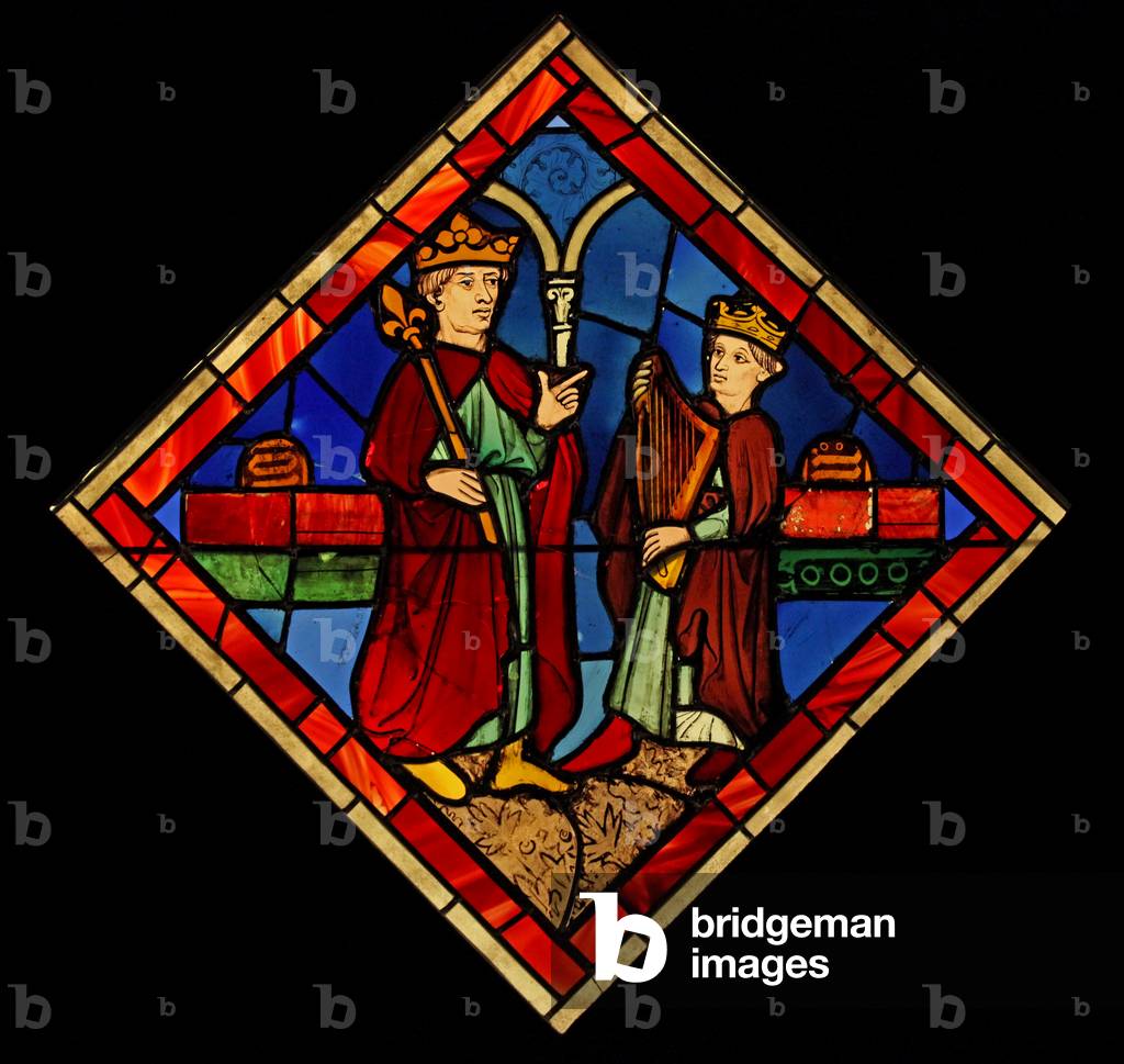 Depicting David and Saul, ex Ste Chapelle, Bay B (stained glass)