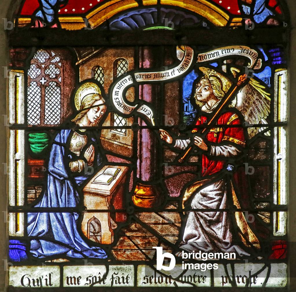 Window depicting the Annunciation (stained glass)