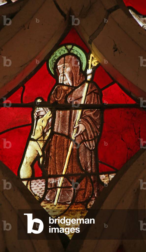 Window depicting Saint Anthony (stained glass)