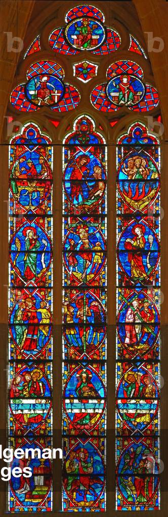 Window w200 depicting the Passion Cycle (stained glass)
