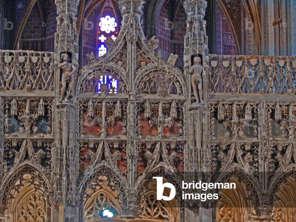 Depicting details of the screen - jubé - between the choir and the nave