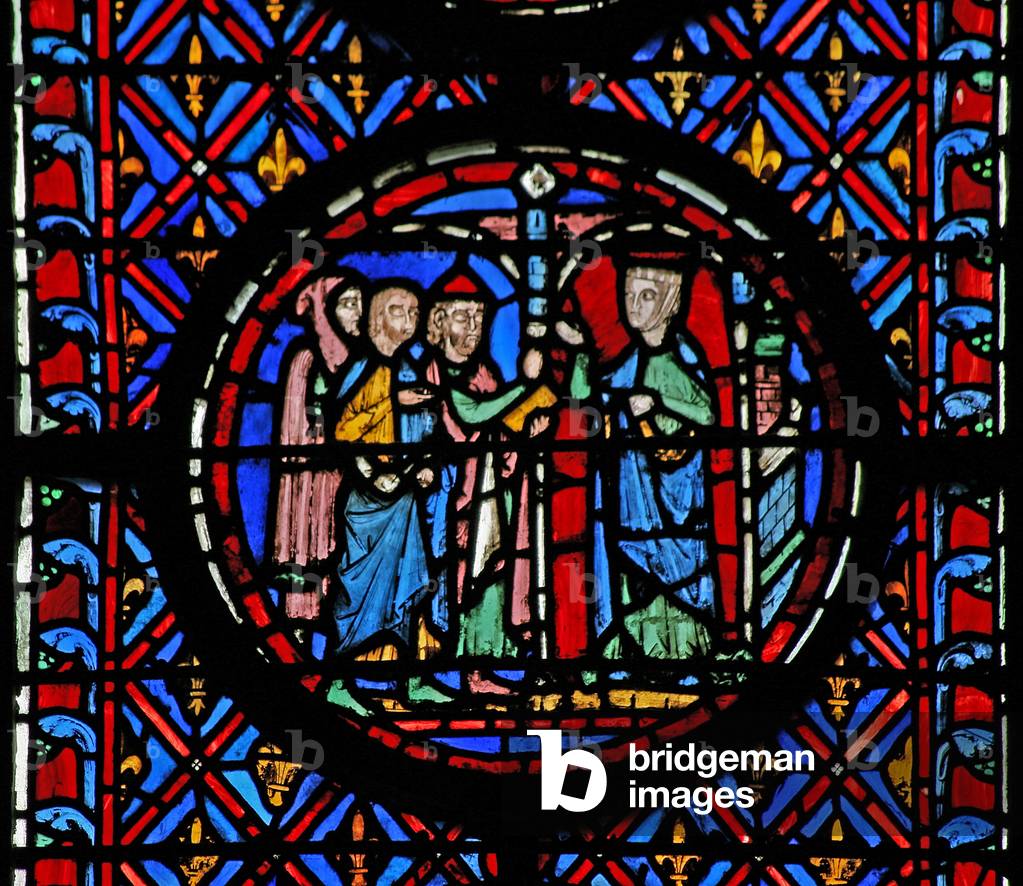 Window w12  Judith speaks to the elders Judith VII 9-34 (stained glass)
