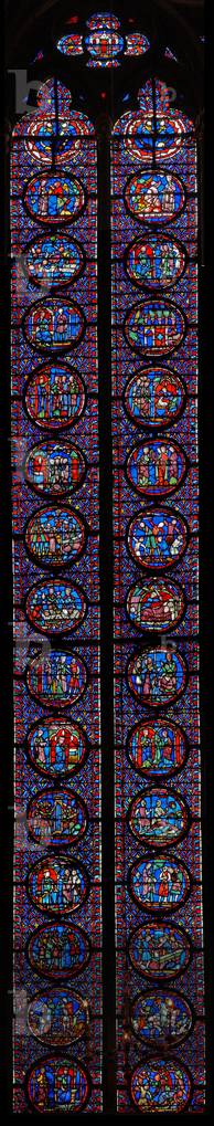 Window w12 the Books of Judith and Job (stained glass)