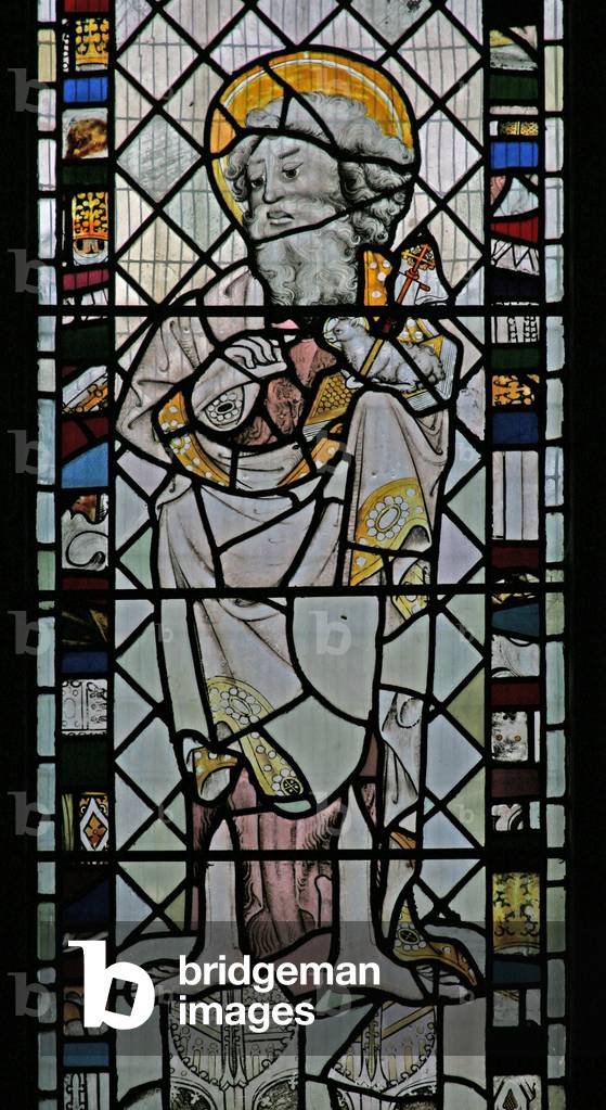 Window W depicting St John the Baptist (stained glass)