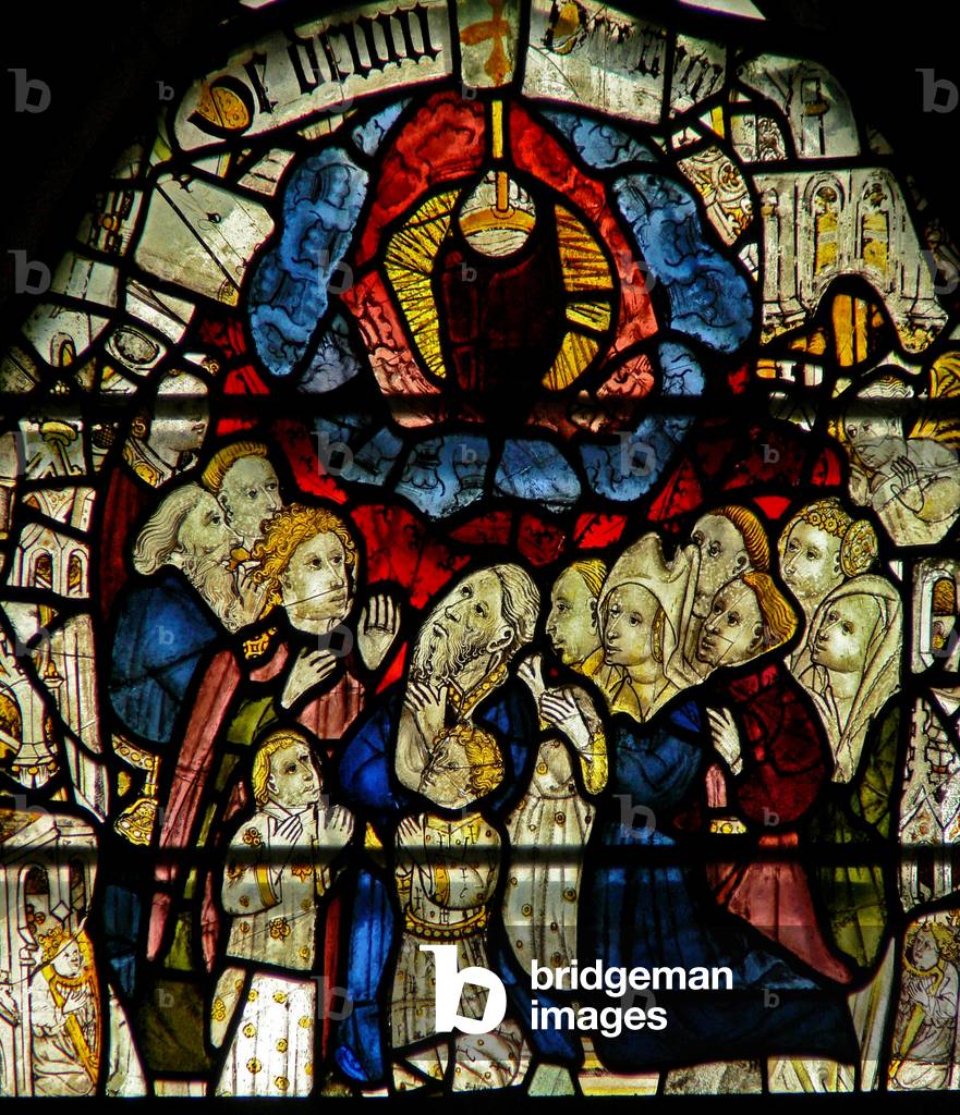 Window w24 depicting the Te Deum - 