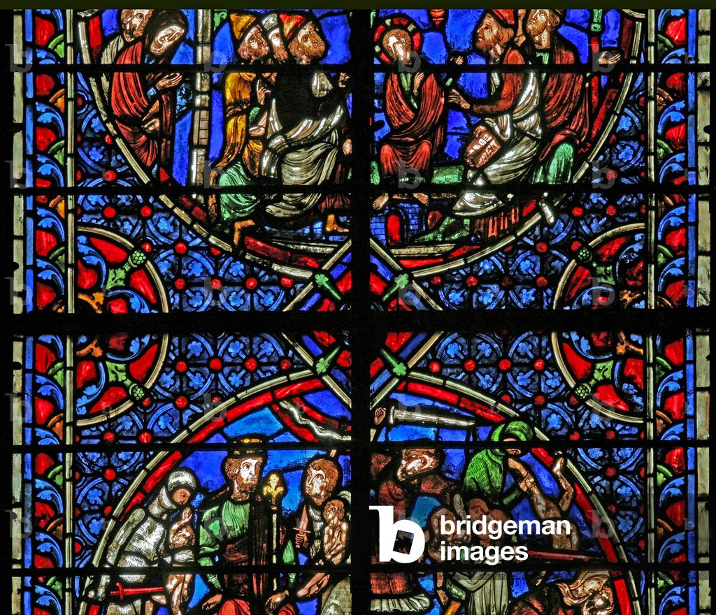 Window w3 depicting background and design of the window (stained glass)