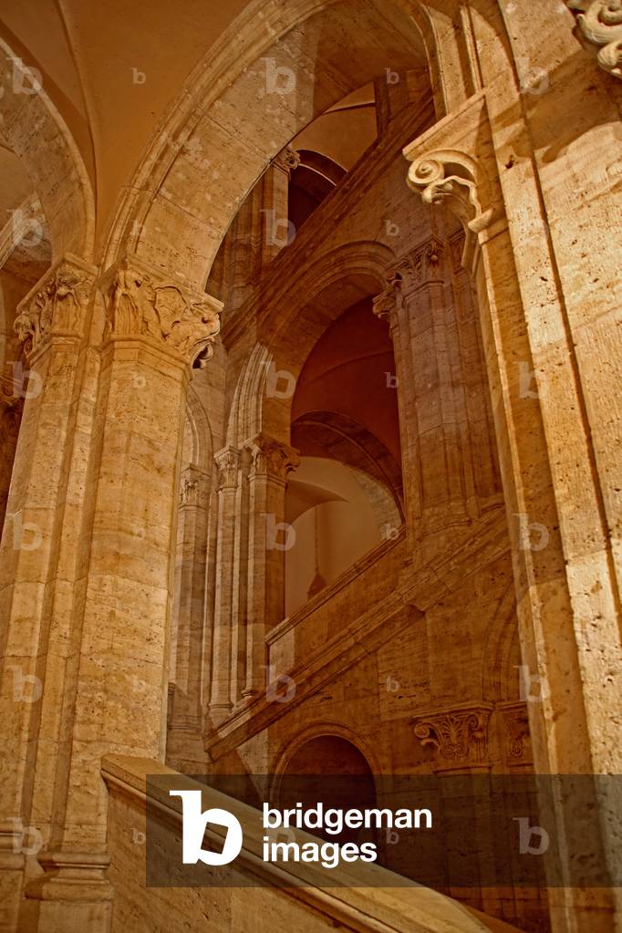 View of a stairwell, c.1460, Palazzo Venezia, Rome, Italy (photo)