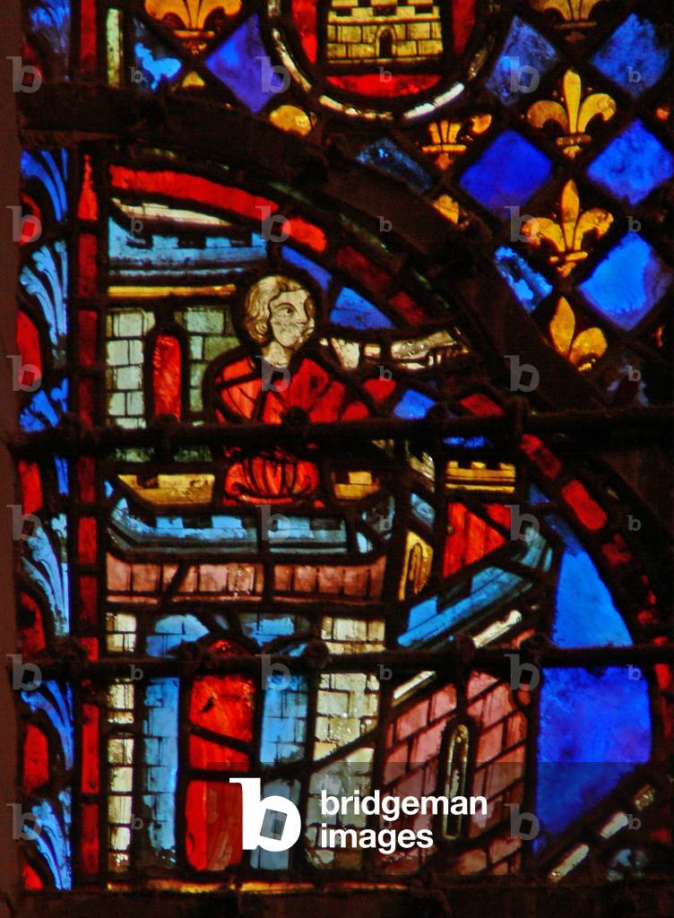 Window w3  the Sounding a trumpet (the Sofar?) (stained glass)