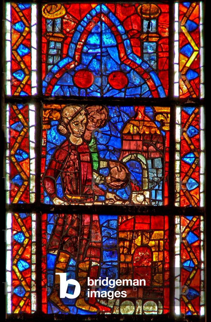 Window w212 depicting donors - bakers (stained glass)