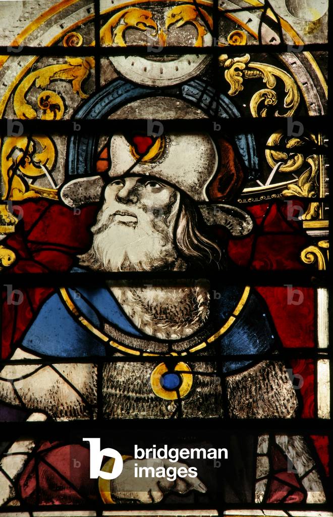 Window w8 depicting a Messenger (stained glass)