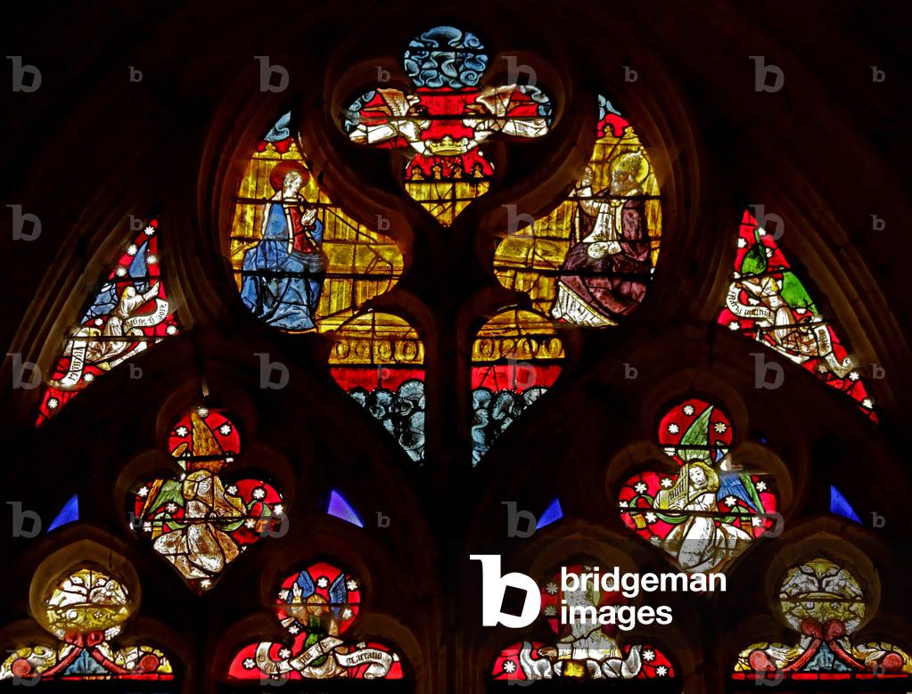 Window depicting Coronation of the Virgin (stained glass)