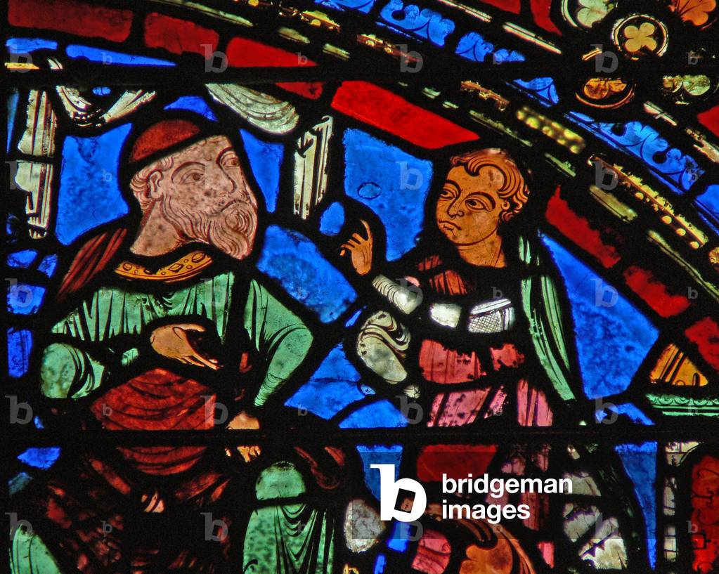 The Prodigal Son window: claims inheritance (w35) (stained glass)