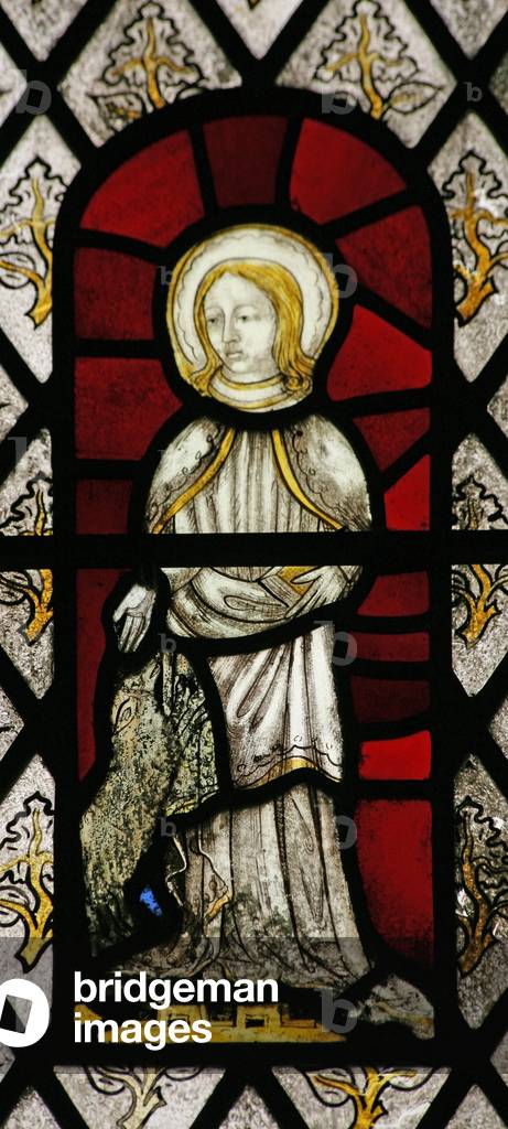 Window Sa depicting St Agnes (stained glass)