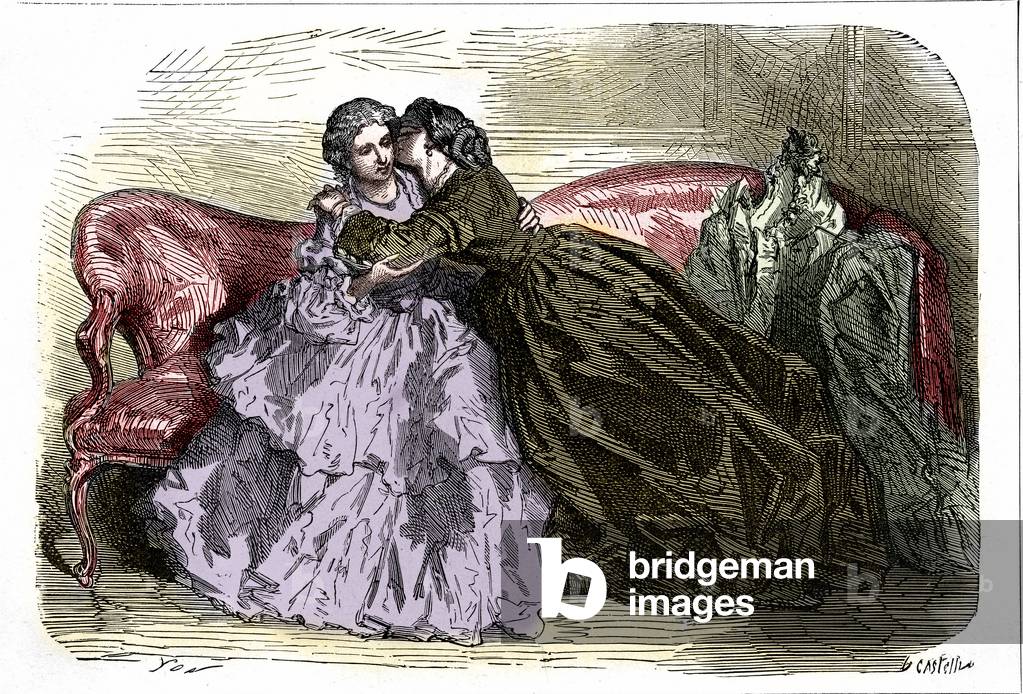 Illustration for 'Au bonheur des dames' written by Emile Zola, 19th century, edition 1906 (engraving)