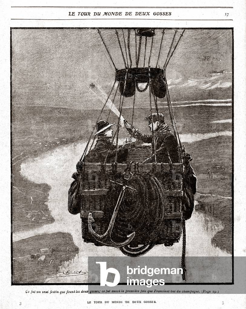 The World Tour of Two Gosses, 1908 (engraving)