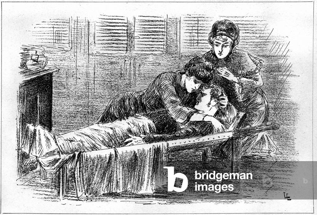 Illustration for 'Au bonheur des dames' written by Emile Zola, 19th century, edition 1906 (engraving)