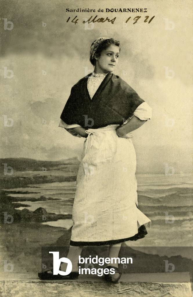 Sardiniere de Douarnenez (Brittany, Finistere): postcard Villard sent in 1921 -
