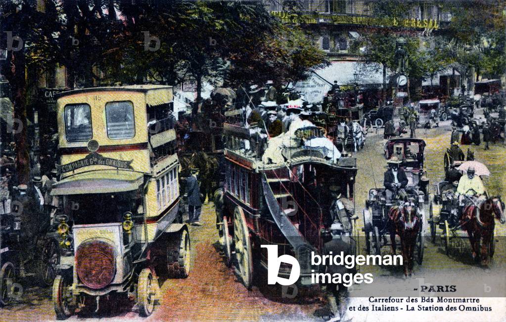 Traffic in Paris, France, c, 1910 (postcard)
