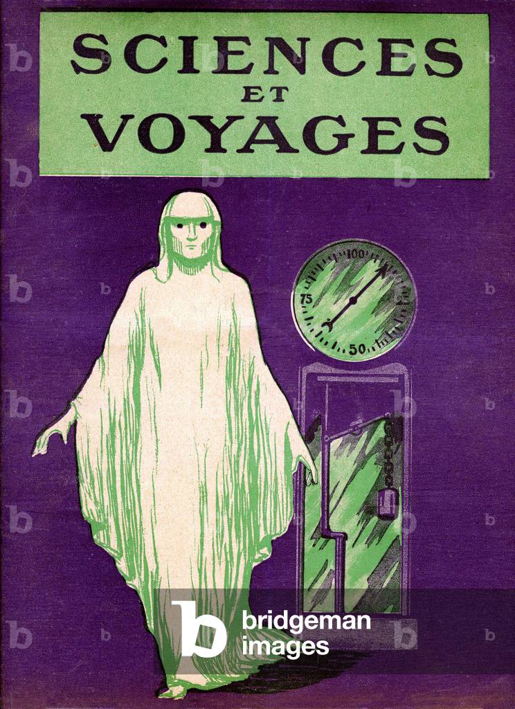 cover of Sciences et Voyages n°33 (April 15, 1920): control of spirite phenomena (spiritism - paranormal - weight of a ghost).