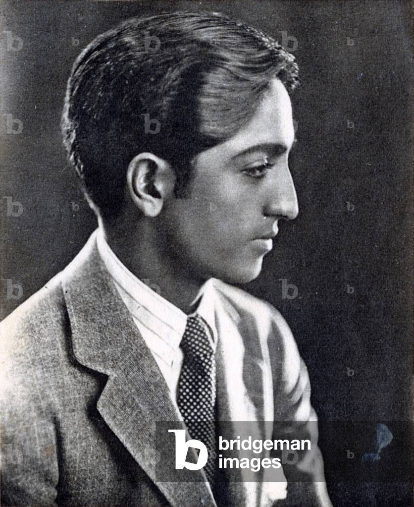 Portrait of the Indian philosopher Jiddu Krishnamurti (1895-1986), photography around 1920.