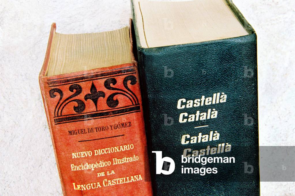 Spanish dictionaries: Castilian and Catalan. “” Nuevo diccionario enciclopedico illustrado de la lengua castellana””” by Miguel de Toro y Gomez (1918) and “” Castella-Catala Catala-Castella””” 1970.
