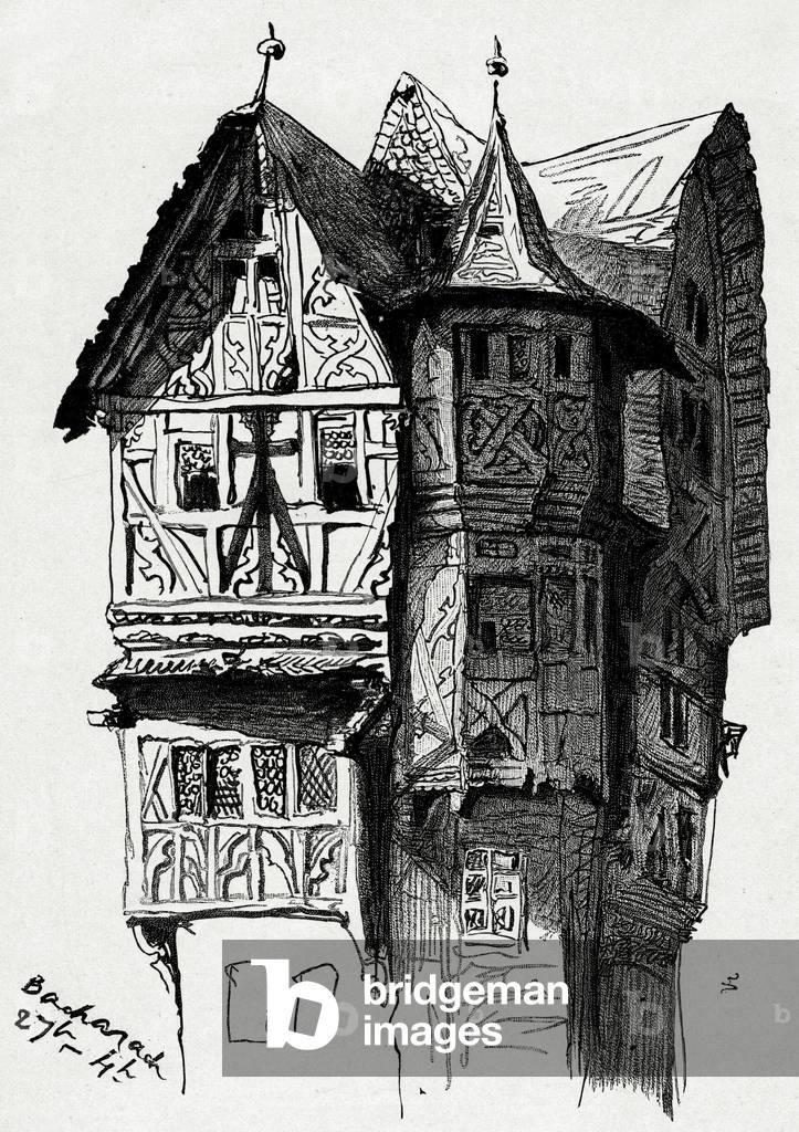 Victor Hugo, as talented as writer. Here are the words describing in his book “” The Rhine””, the house he has designed here: “No discordant touch, no white facade with green edges interferes with the austere harmony of this ensemble. Everything competed, up to this name, Bacharach, which seems to be an ancient cry of bachanals, accommodates for the Sabbath.””