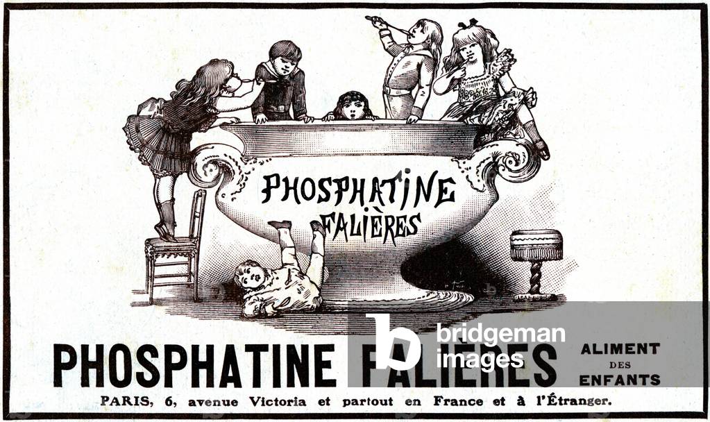 Advertising for Phosphatine Falieres, food for children, 1910 (illustration)