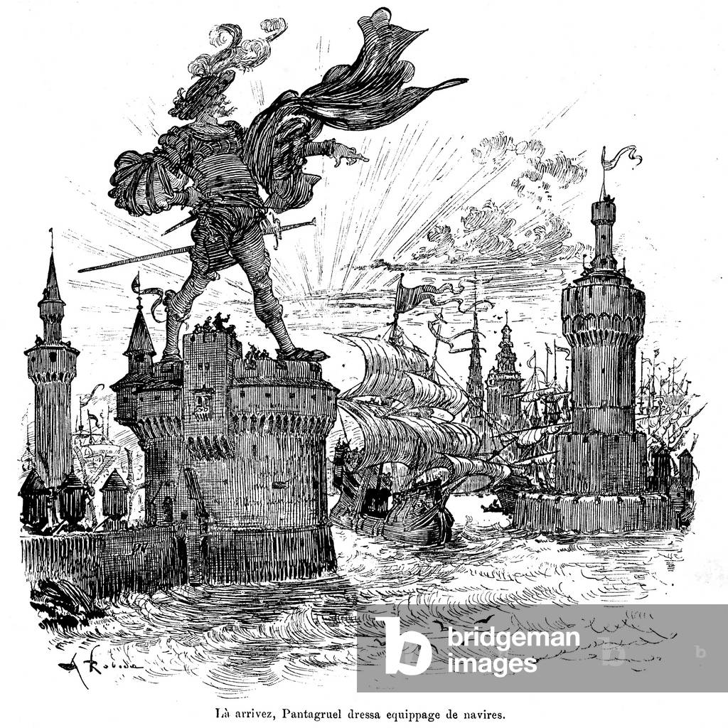 Illustration for Pantagruel, 1885 (engraving)
