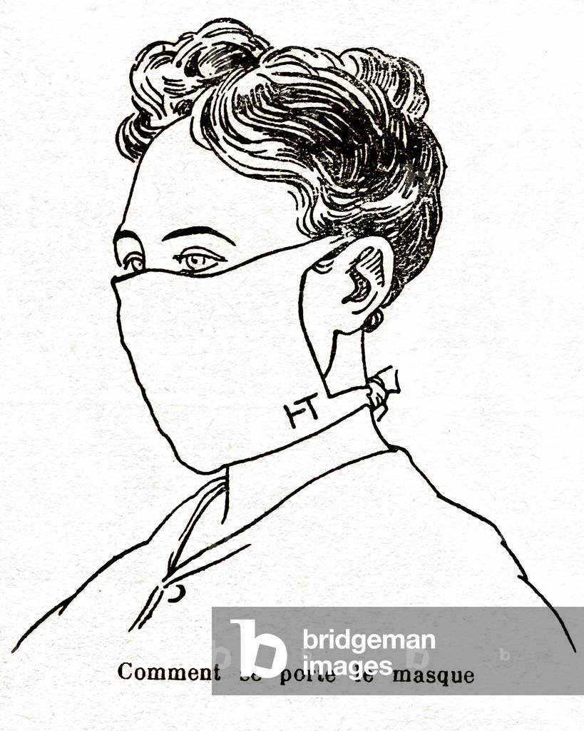 How to fight epidemics and how to wear a mask, 1929 (illustration)