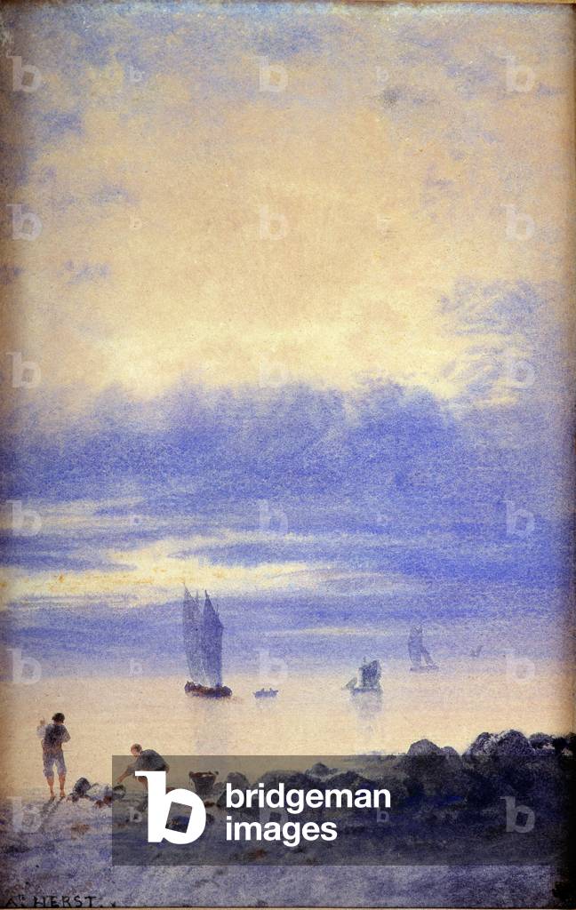 Seascape, Saint-Malo beach (w/c on paper)