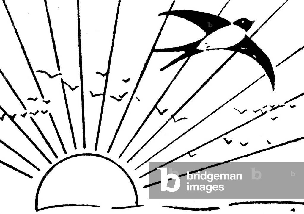 Illustration of a school book at the beginning of the 20th century.