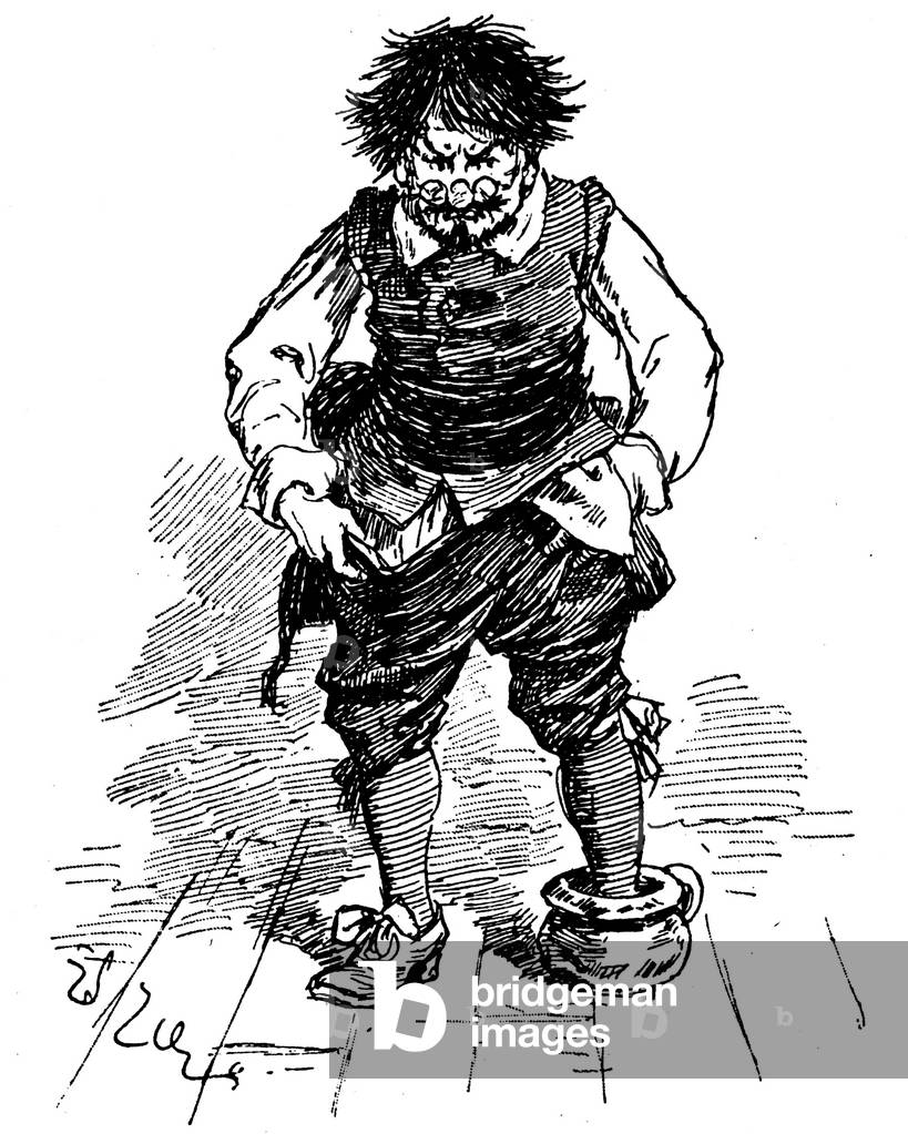 Illustration for Paul Scarron's “Roman Comique”, 19th century (engraving)