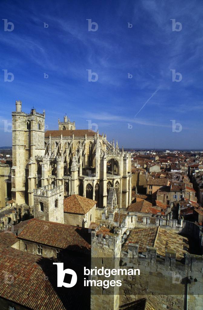Gothic architecture: Cathedrale Saint Just and Saint Pasteur (Saint-Just-and-Saint-Pasteur) (1272-1340), general view. Narbonne, Aude (11). Gusman/Leemage