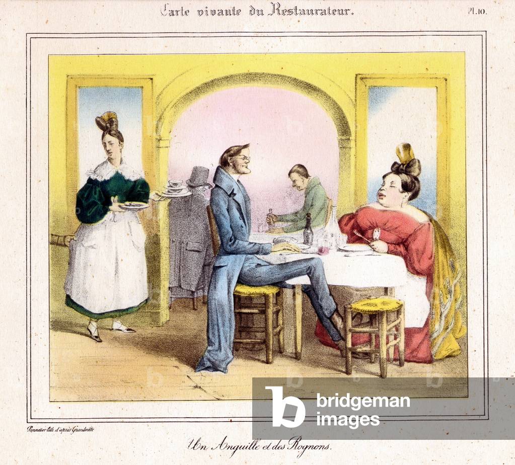 The Restaurateur's Living Card: an eel and kidneys, 1831-32 (lithography)