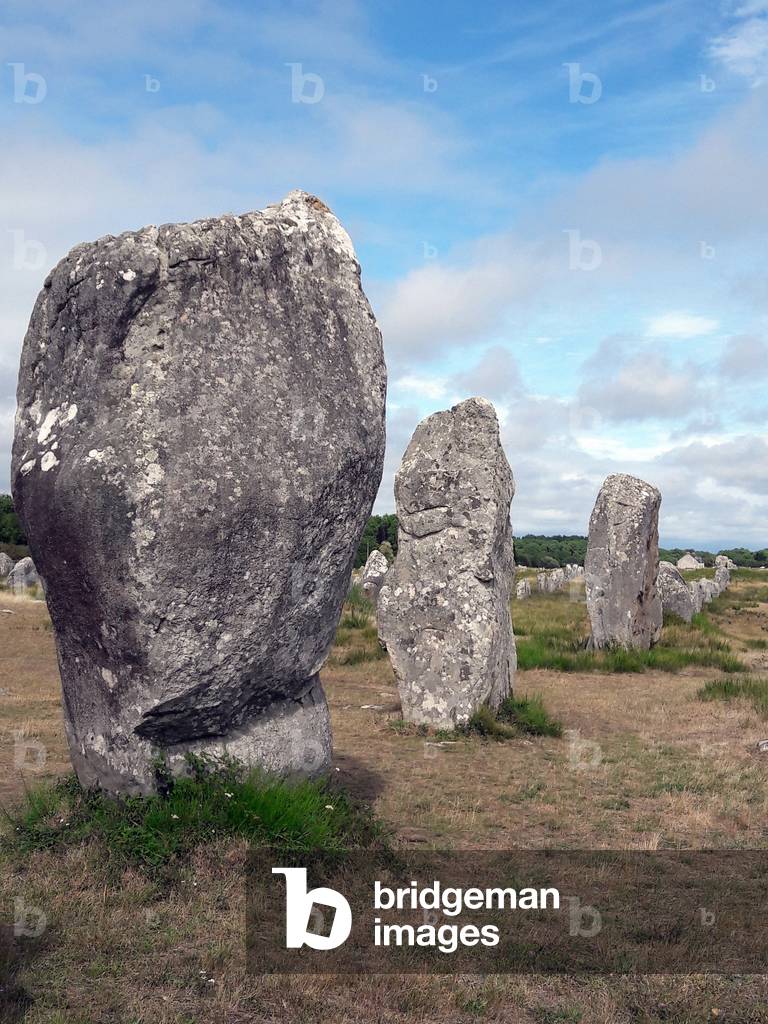 Menhirs lineup from the Menec to Carnac (Morbihan, Brittany) in 2017.