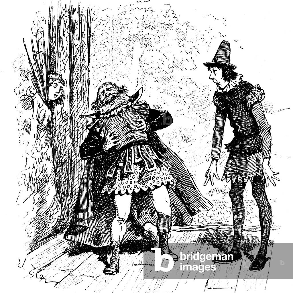 Illustration for Paul Scarron's “Roman Comique”, 19th century (engraving)