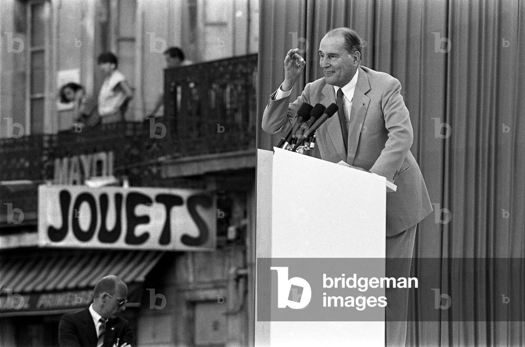 Speech of Francois Mitterrand in Carcassonne, 1985 (photo)