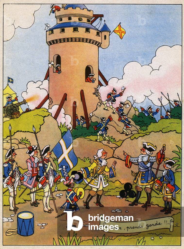 Illustration for the song “La tour prend garde” by Marcel Jeanjean, 1930