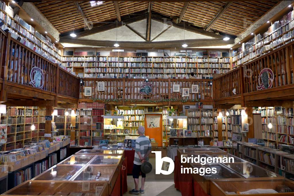 Great bookstore of old books at the Sommail, 2021 (photography)