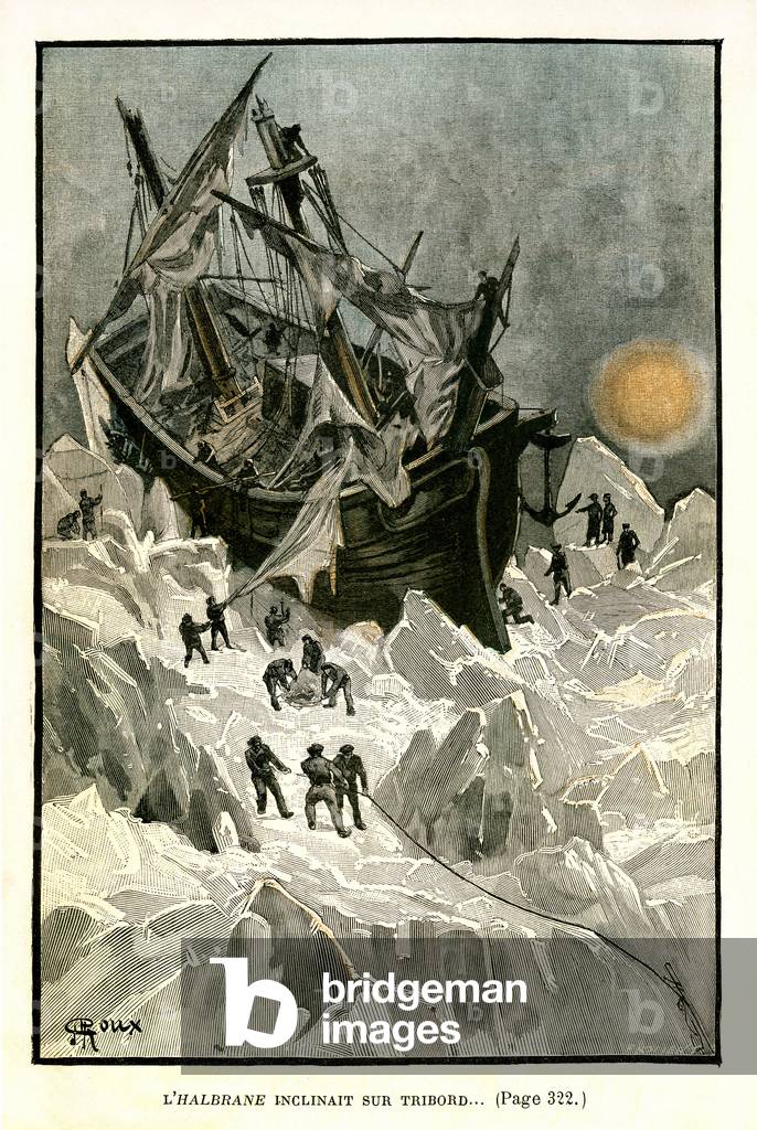 An Antarctic Mystery, by Jules Verne, 1897 (illustration)
