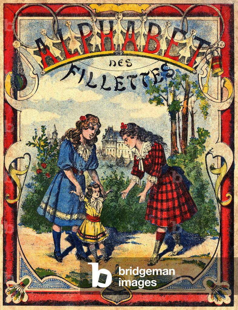 Girl's alphabet. Cover of an abecedary late 19th - early 20th century.