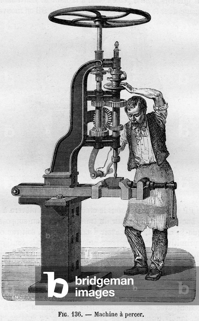 Machine - drilling tool - engraving of 