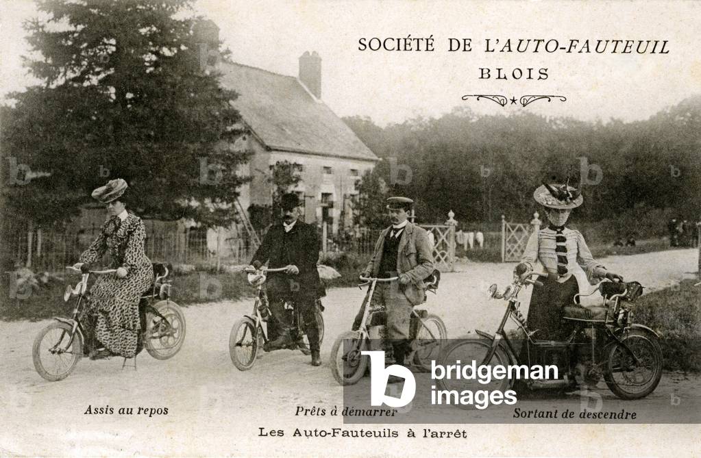Commercial card of L'Auto-Armchair, c.1902-1920