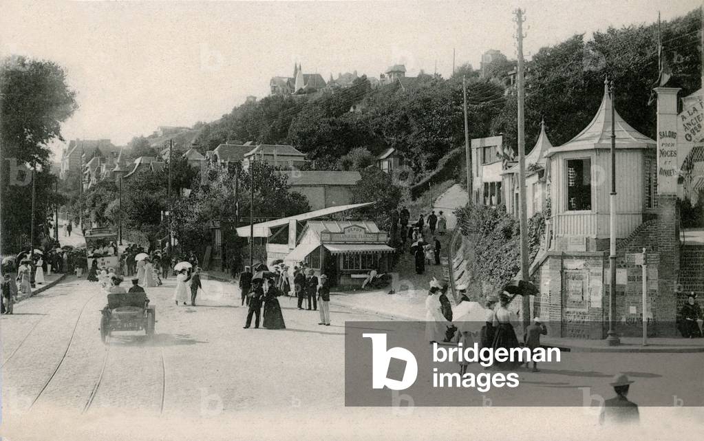 Le Havre - Nice-Havrais (Nice havrais) a Sainte-Adresse (Sainte-Adresse), Seine Maritime (Seine-Maritime, Normandy): subdivision and seaside resort created in 1905 by Georges Dufayel, Parisian businessman, design of Havre architect Ernest Daniel - the raidillon of Sainte-Adresse - postcard beginning 20th century -