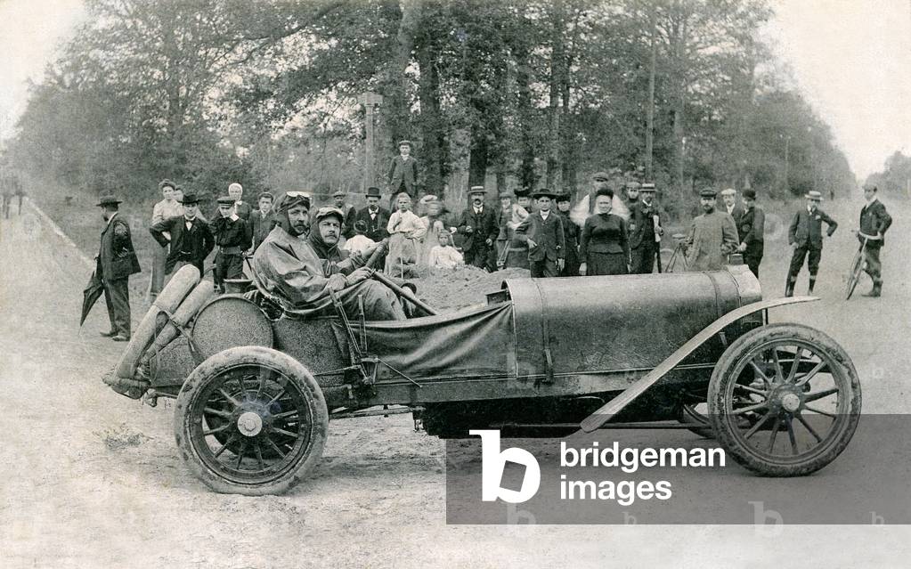 The Sarthe Circuit (b/w postcard, 1906)