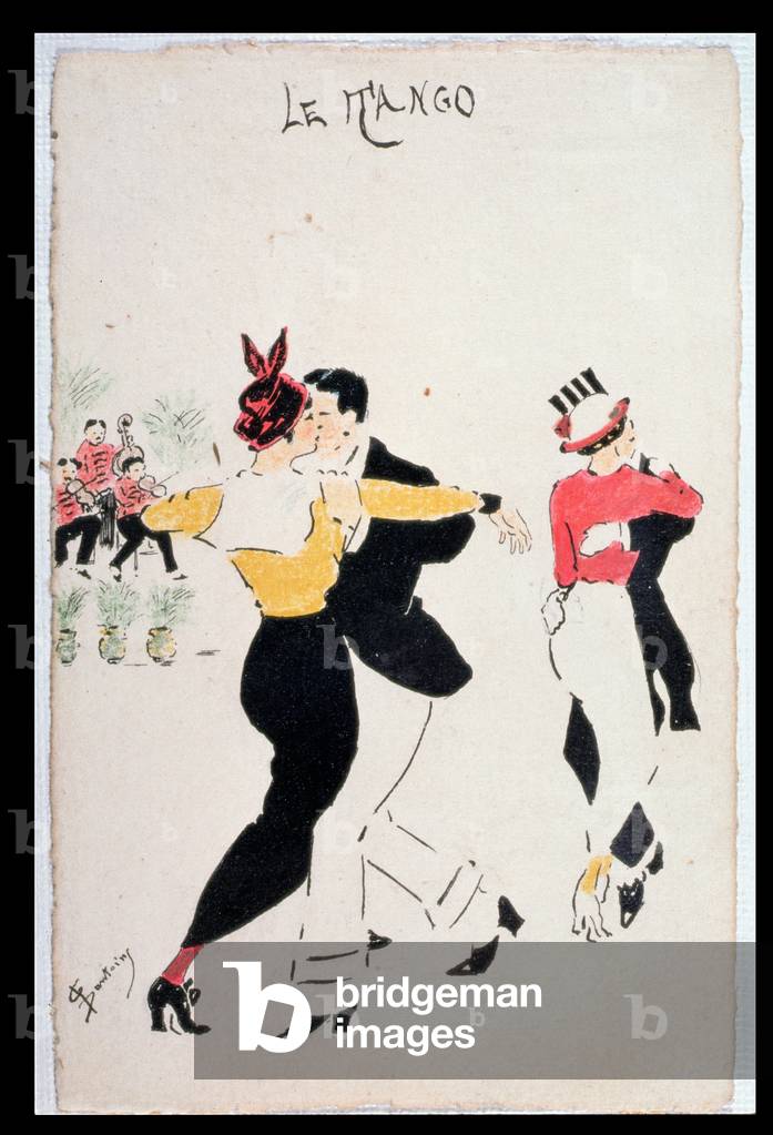 The Tango, 1930 (colour engraving)