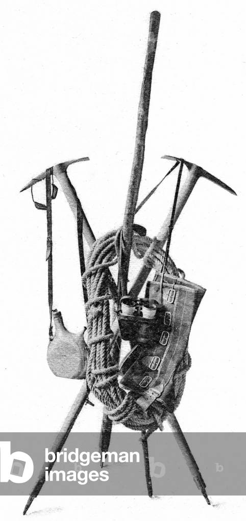 Mountain equipment at the end of the 19th century