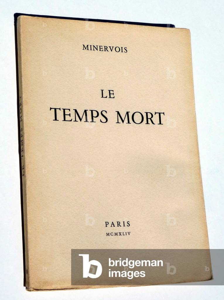 Cover of the book “” Le temps mort”” by Claude Aveline, written under the pseudonym of Minervois during the German occupation and published clandestinely in 1944 by Aulard, clandestine printer of the Editions de Minuit.