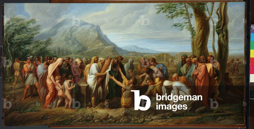 The ashes of Themistocles in Attic soil, 1806 (oil on panel)