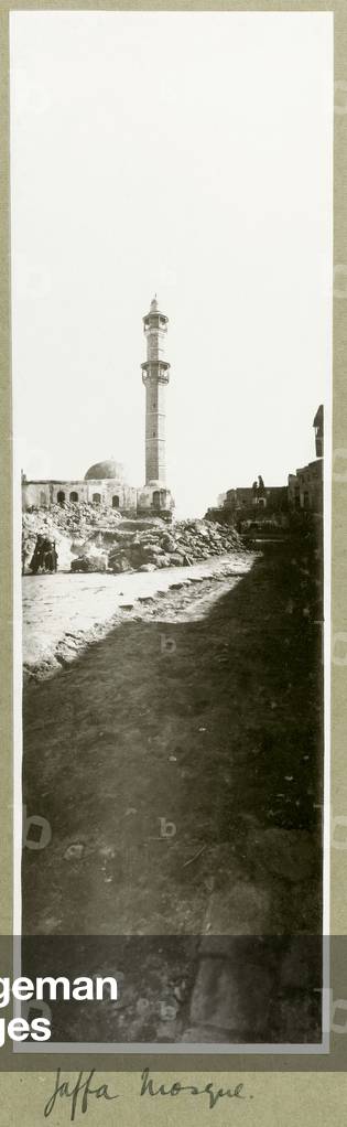 Jaffa Mosque, 1917 (b/w photo)